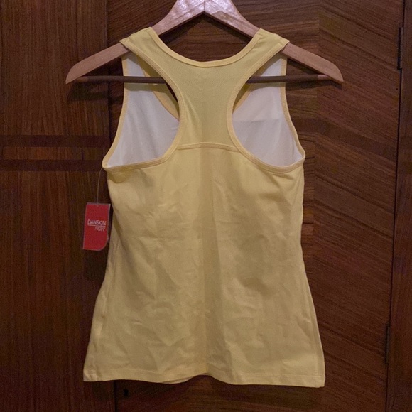NWT Women’s Yellow Mesh Neck Tank by Danskin Now. Size S/CH (4-6) - Picture 4 of 7